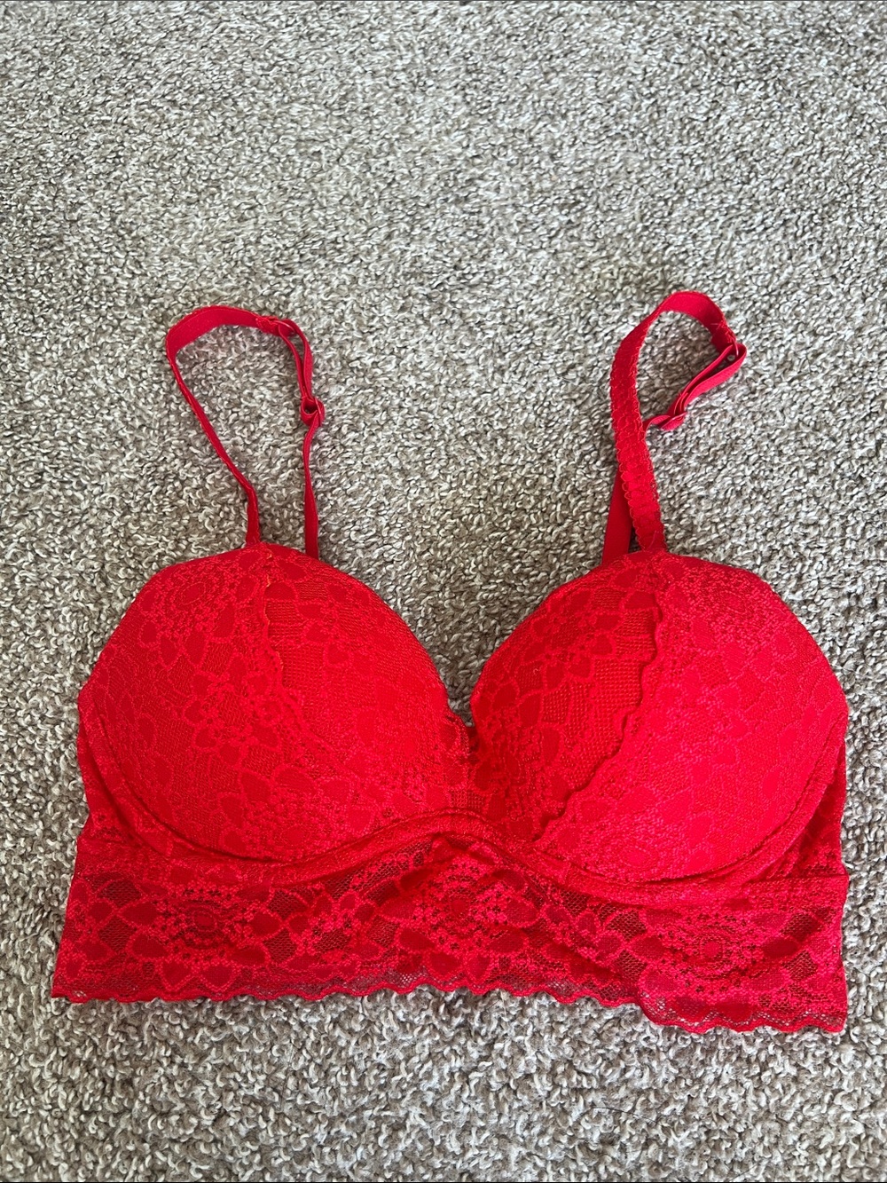 Brand New Red Lace Longline Bralette - Women Intimates